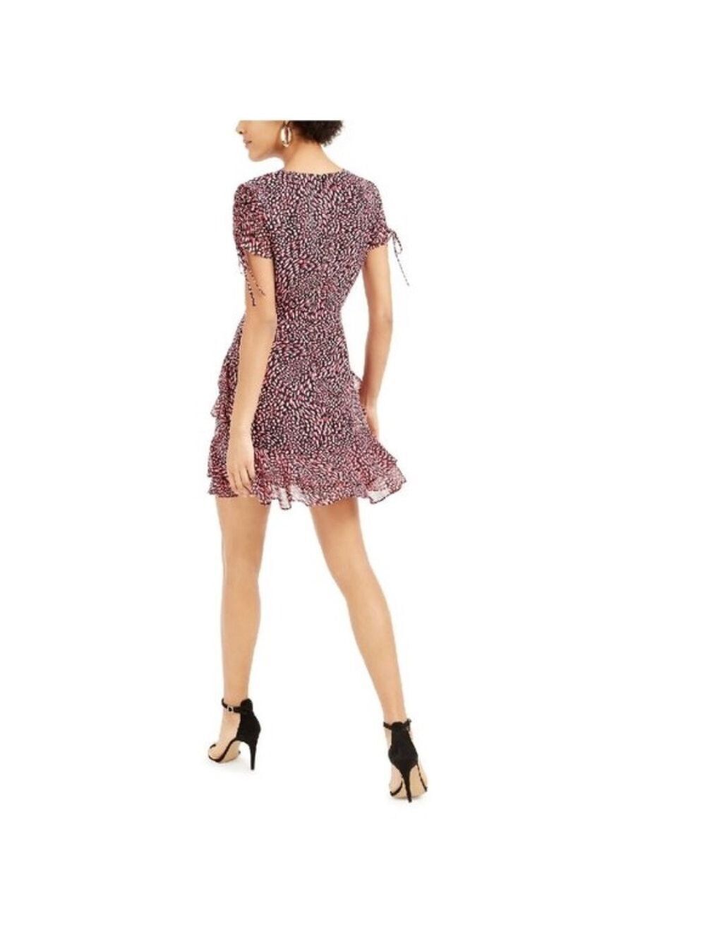 Bar III Printed Ruffled Mini Dress - Picture 2 of 6